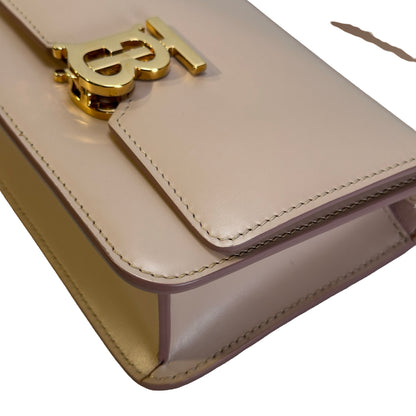 Used BURBERRY Calfskin TB Bag Shoulder Bag Beige