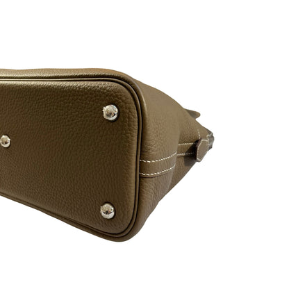 Used Hermès Taurillion Bolide 31 Shoulder Bag Etoupe (18) PHW