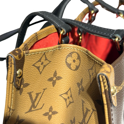Used LOUIS VUITTON Canvas Used Louis Vuitton Monogram Brown On the Go Tote Bag Brown GHW