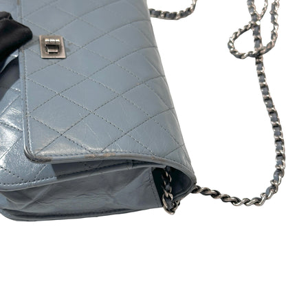 Used Chanel Shiny Calfskin WOC Cross Body Bag Baby Blue PHW