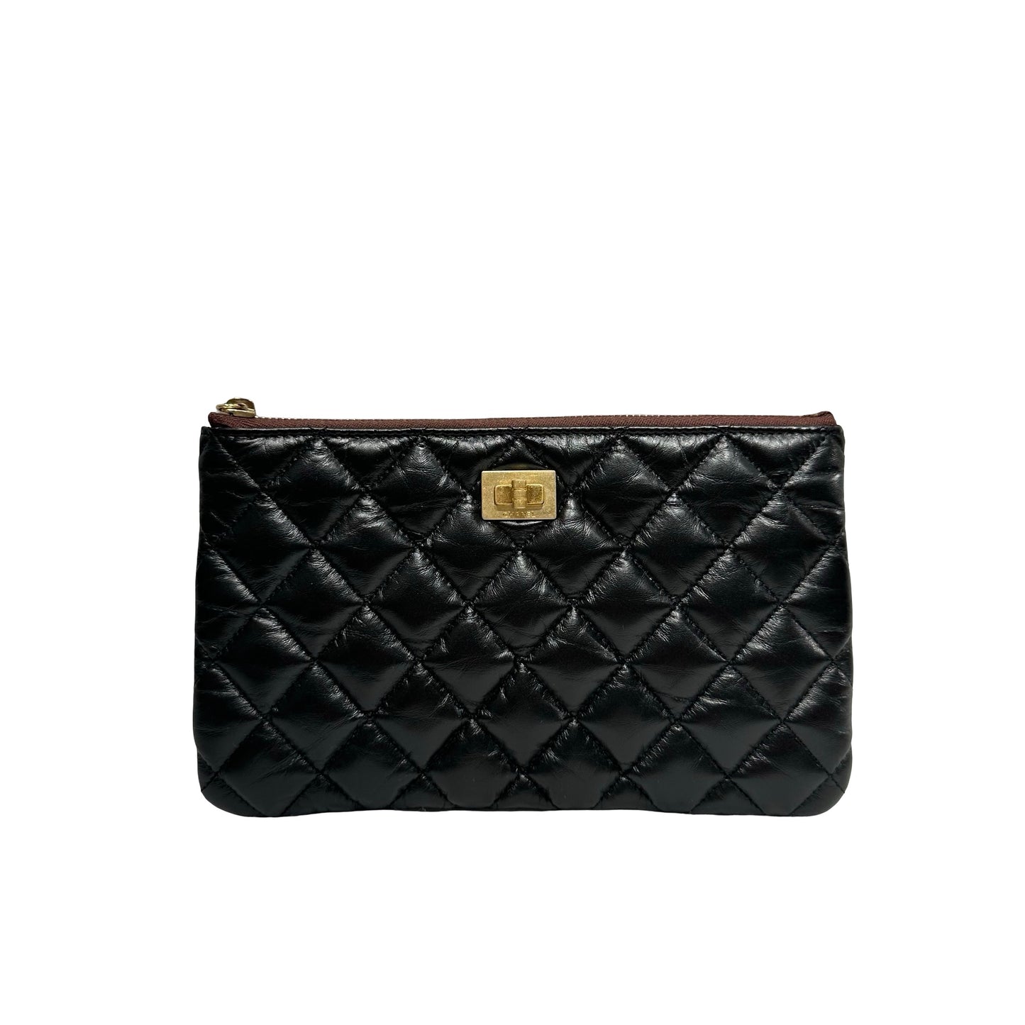 Unused Chanel 2.55 POUCH Pouch Black GHW