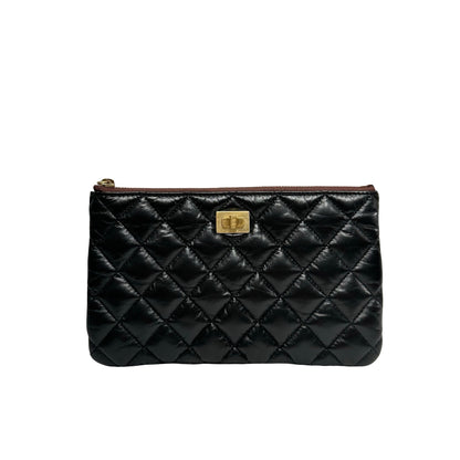 Unused Chanel 2.55 POUCH Pouch Black GHW