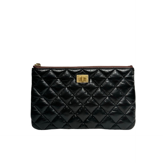 Unused Chanel 2.55 POUCH Pouch Black GHW