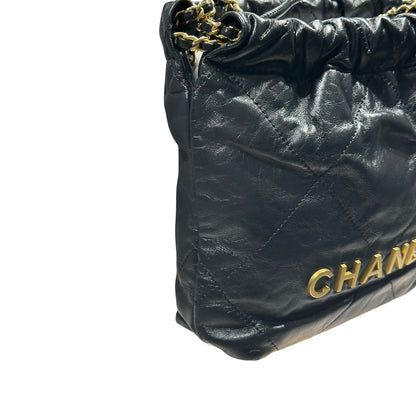 Used CHANEL 22 mini Shoulder Bag Black GHW