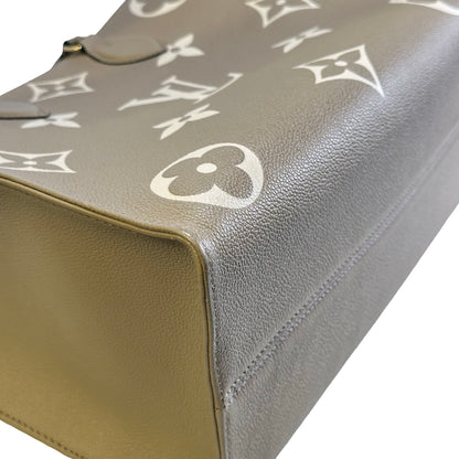 Used LOUIS VUITTON Monogram Empreinte Giant Monogram OnTheGo Tote Bag Tourterelle Creme