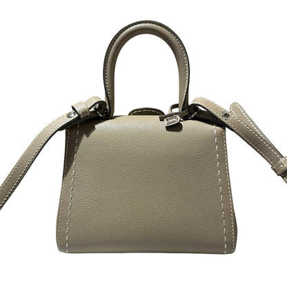 Used DELVAUX Brillant Mini Shoulder Bag Grey PHW