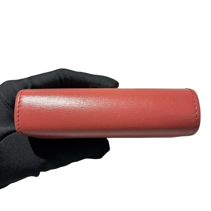 Used CÉLINE Calfskin Leather Wallet Pink GHW