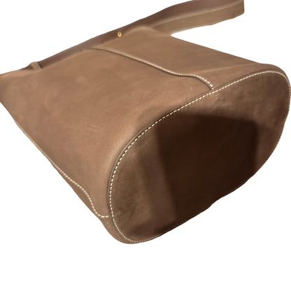 Used AGHES B Shoulder Shoulder Bag Brown GHW