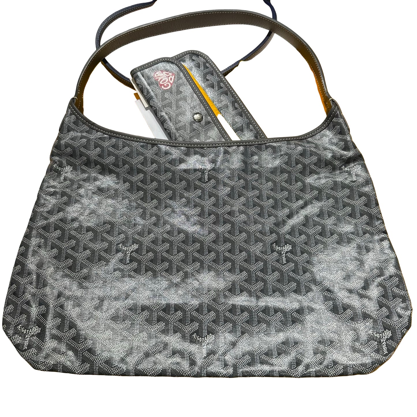 Used GOYARD Goyardine Canvas Hobo Hobo Bag Grey