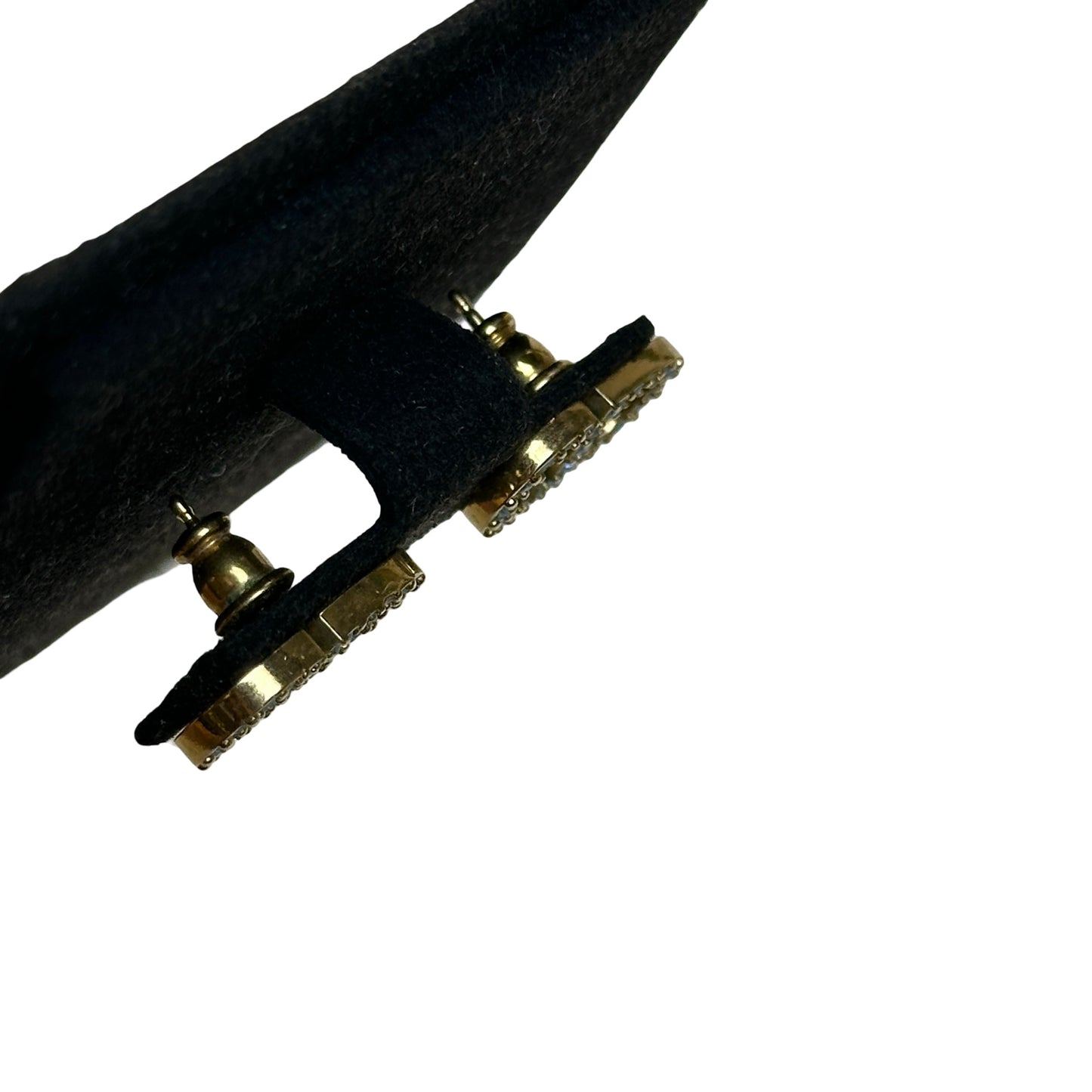 Used DIOR CD Earrings Gold，Blue