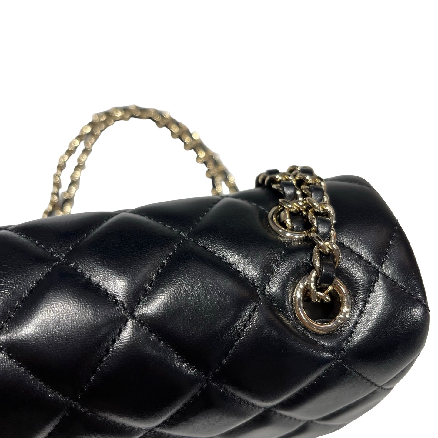 Used CHANEL Cross Body Bag Black GHW