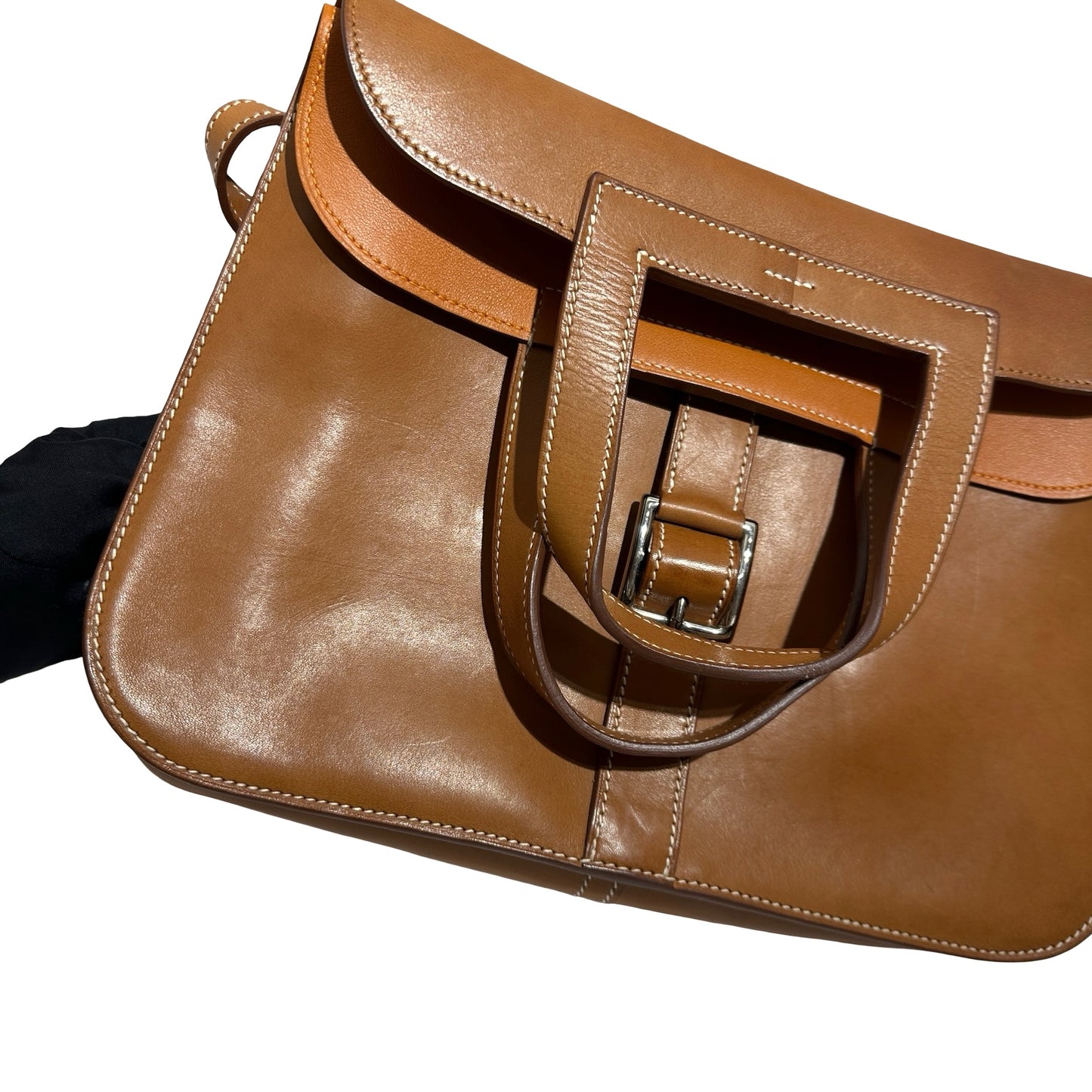 Used HERMES Barenia Calfskin Halzan 31 Handbag Barenia PHW