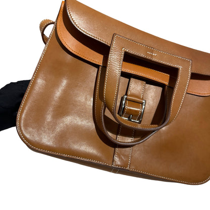 Used HERMES Barenia Calfskin Halzan 31 Handbag Barenia PHW