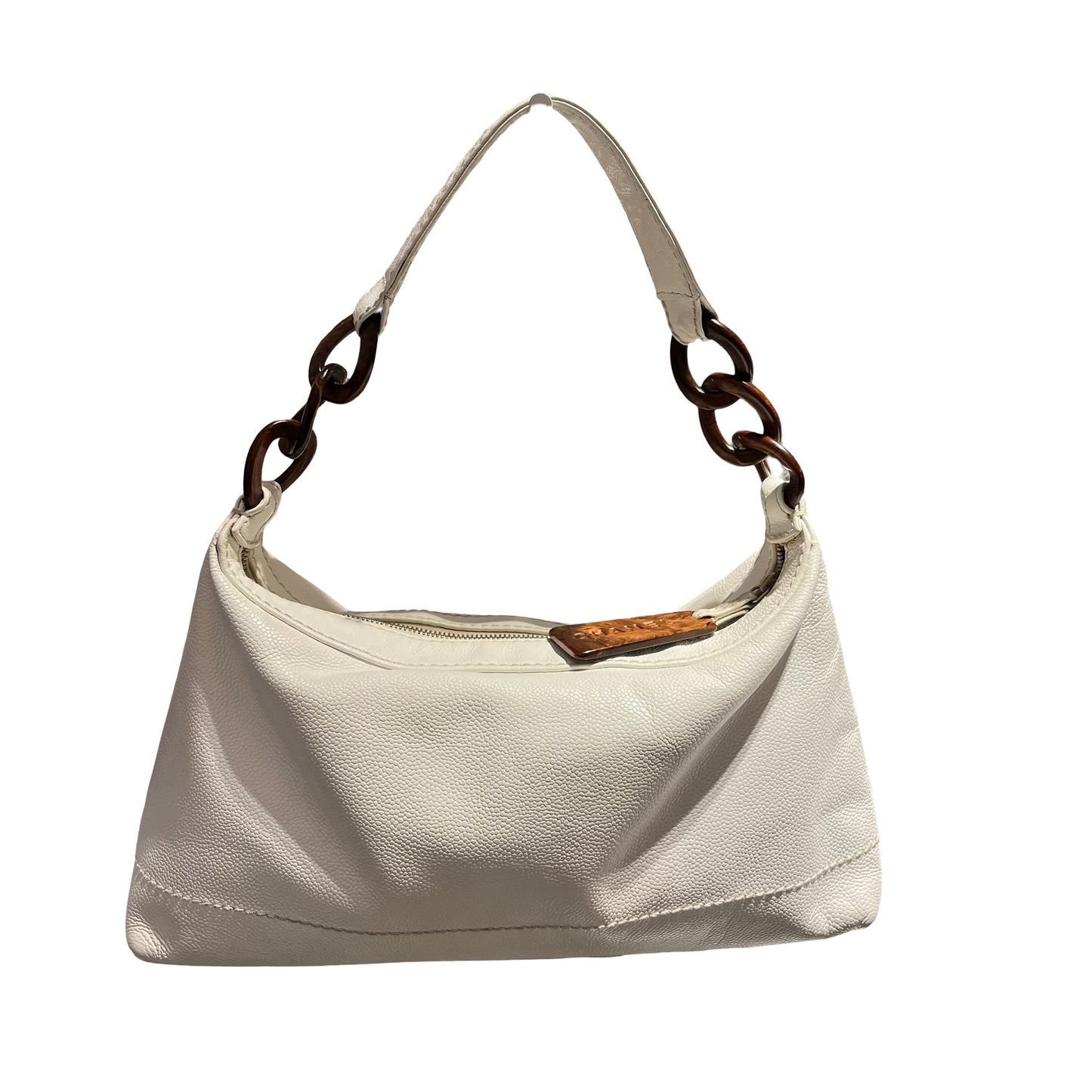 Used CHANEL Shoulder Bag White PHW