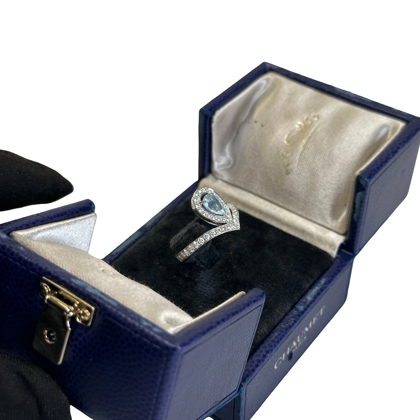 Used CHAUMET AU750 Ring Ring Silver Blue