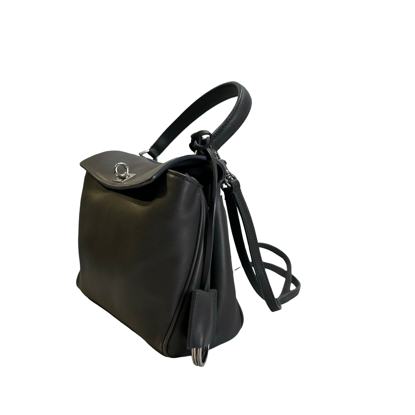Used BALENCIAGA Leather Shoulder Bag Shoulder Bag Grey