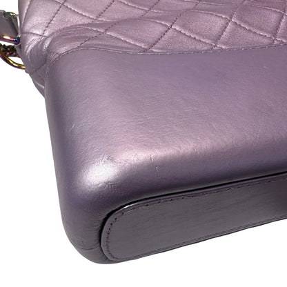 Used CHANEL Gabrielle Shoulder Bag Light purple Rainble HW