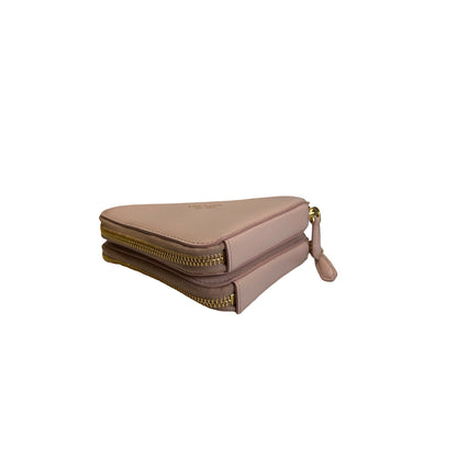 Used PRADA Shearling Triangle Mini Bag Mini Bag Pink GHW