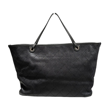 Used CHANEL Large Tote Tote Bag Black PHW