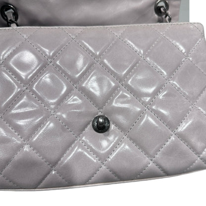 Used CHANEL Flap Chain Shoulder Bag Grey