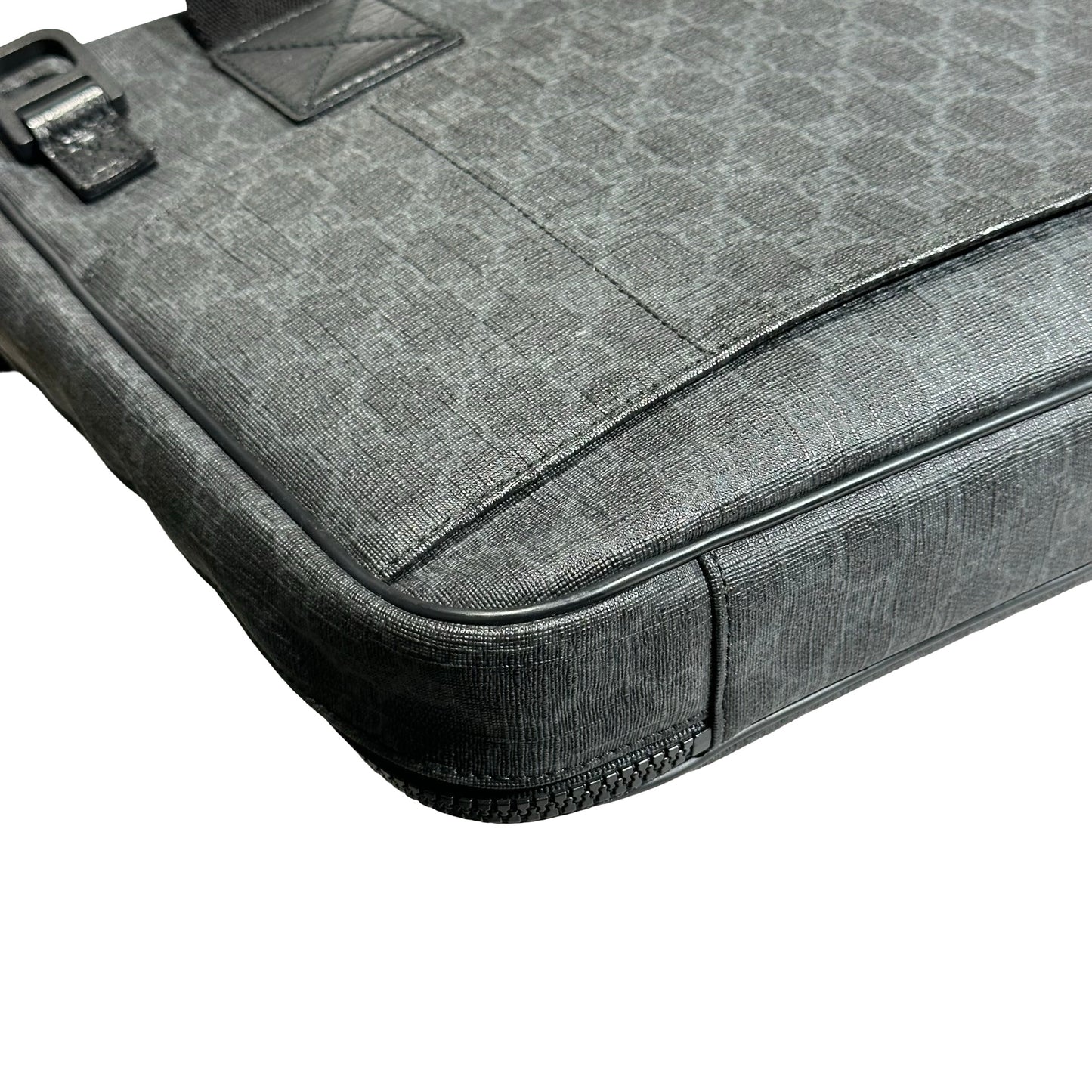 Used GUCCI GG CANVAS Handbag Briefcase Black