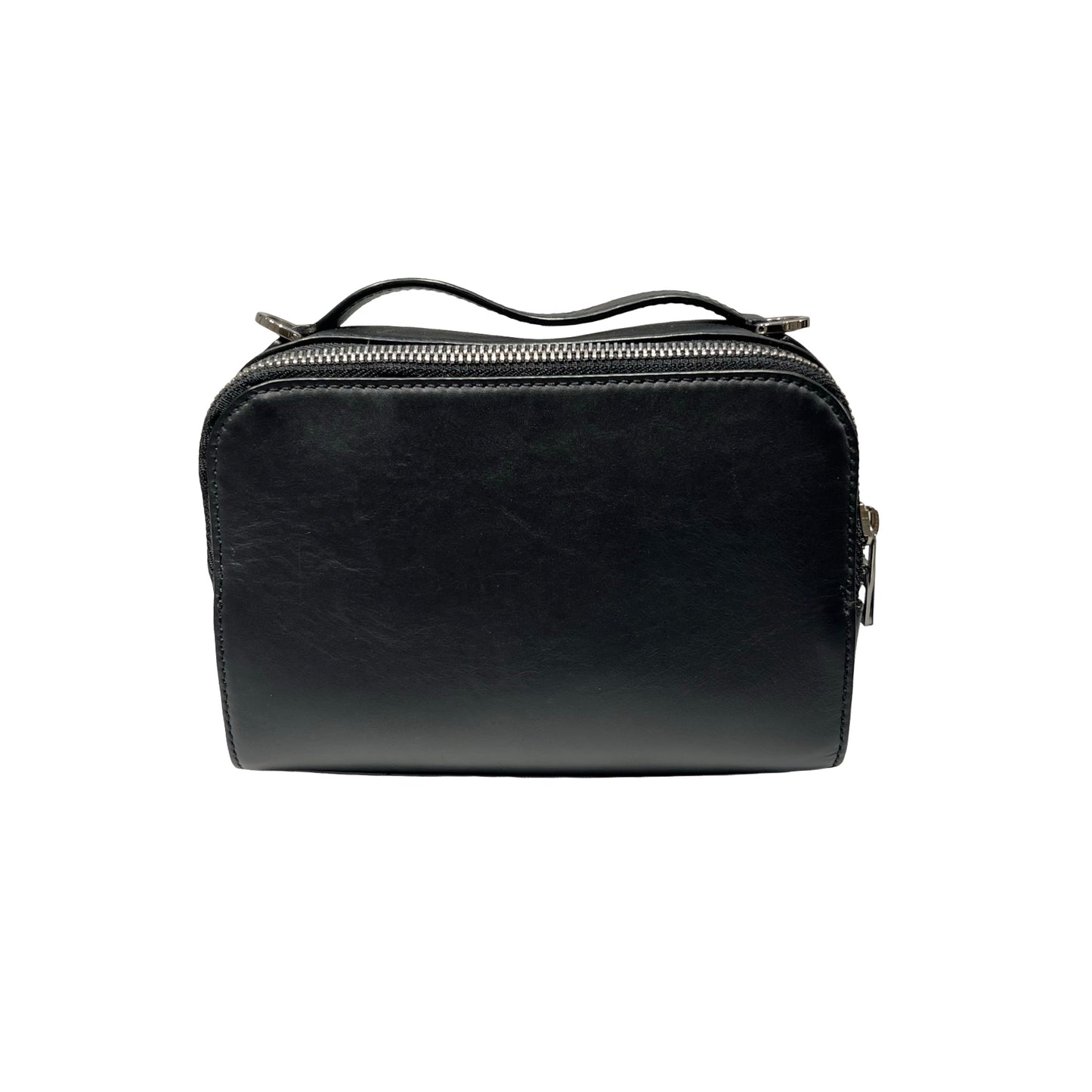 Used LOEWE Calfskin Leather Mini Camera Cross Body Bag Black PHW
