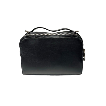 Used LOEWE Calfskin Leather Mini Camera Cross Body Bag Black PHW