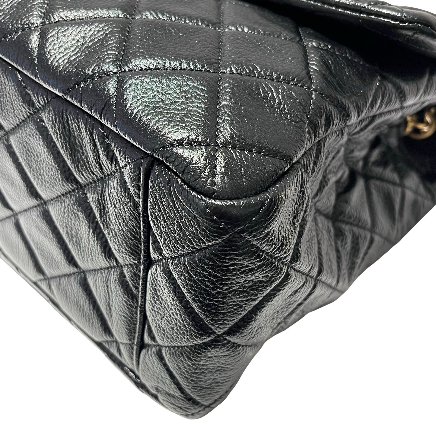 Used CHANEL Flap Shoulder Bag Black GHW