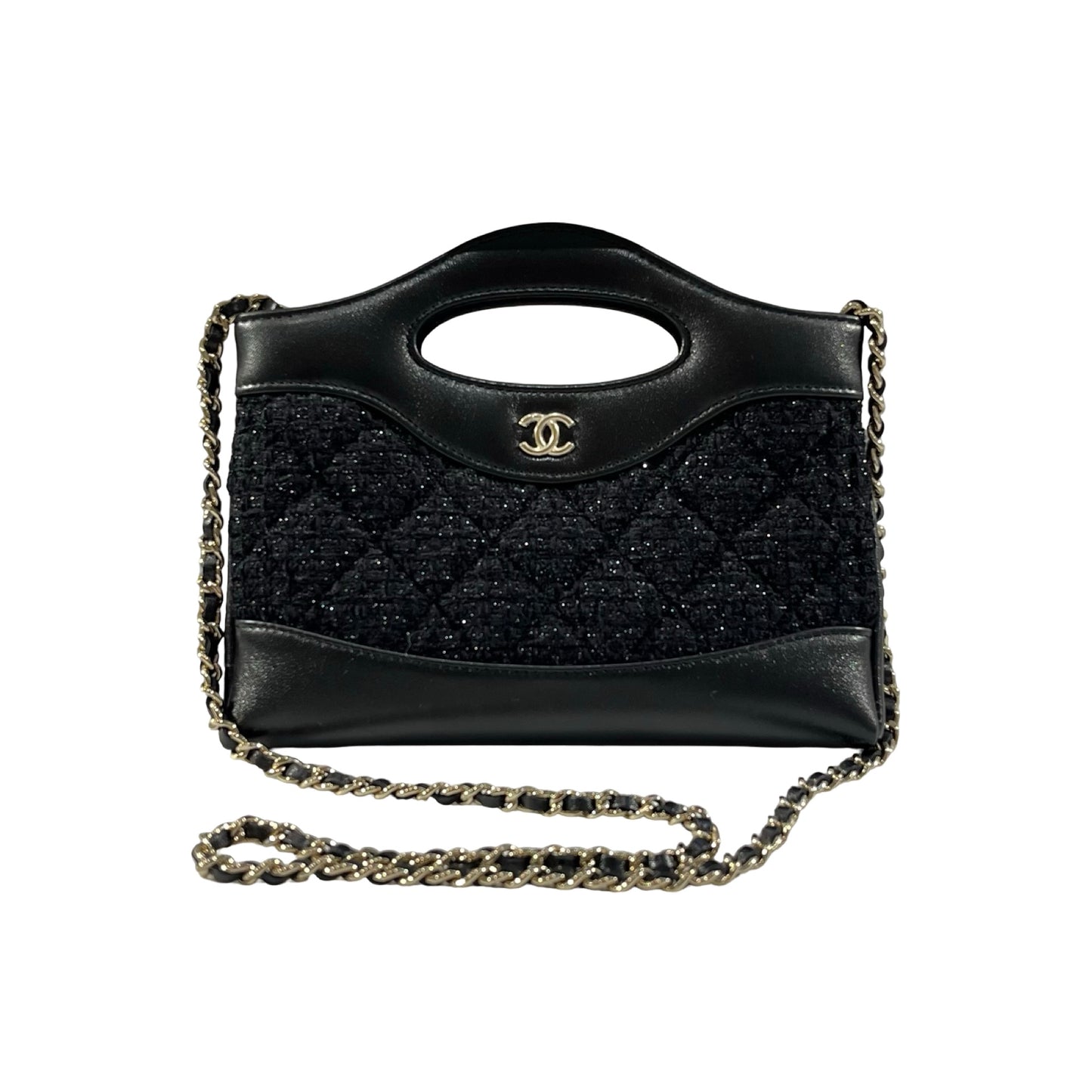 New CHANEL Cross Body Bag Black GHW