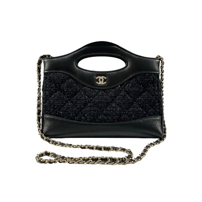 New CHANEL Cross Body Bag Black GHW