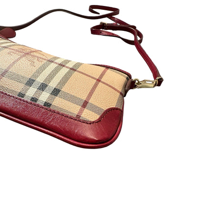 Used BURBERRY Cross body Cross Body Bag Red Beige GHW