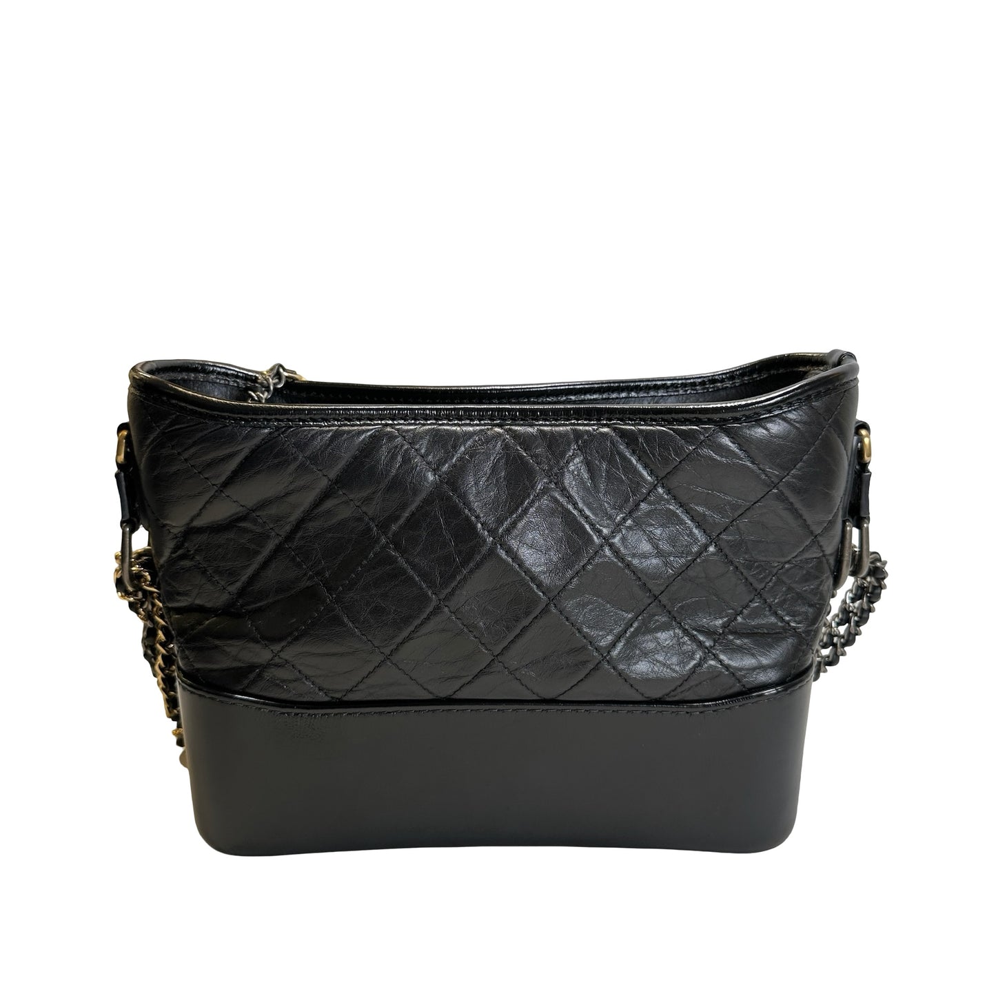 Used CHANEL Quilted Calfskin Gabrielle Hobo Shoulder Bag Black