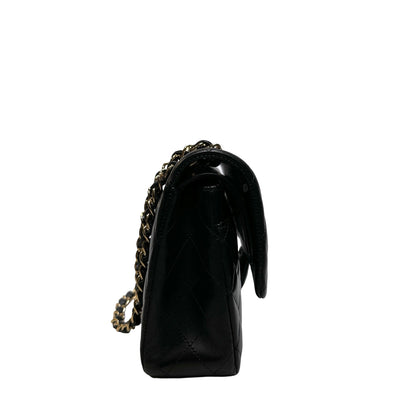 Used CHANEL Lambskin CF 25 Clambskin Chain Shoulder Bag Black