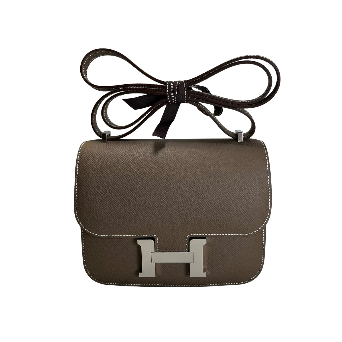 Brand New HERMES Epsom Constance Mini Crossbody Bag Etoupe