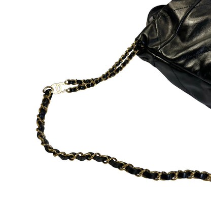 Used CHANEL Quilted Calfskin Chanel 22 Backpack Backpack Black Gold hardware