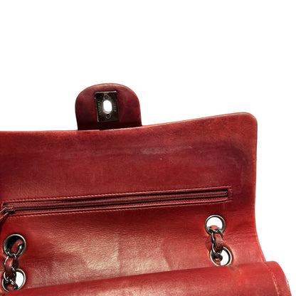 Used CHANEL Quilted Classic Flap Chain Shoulder Bag Red
