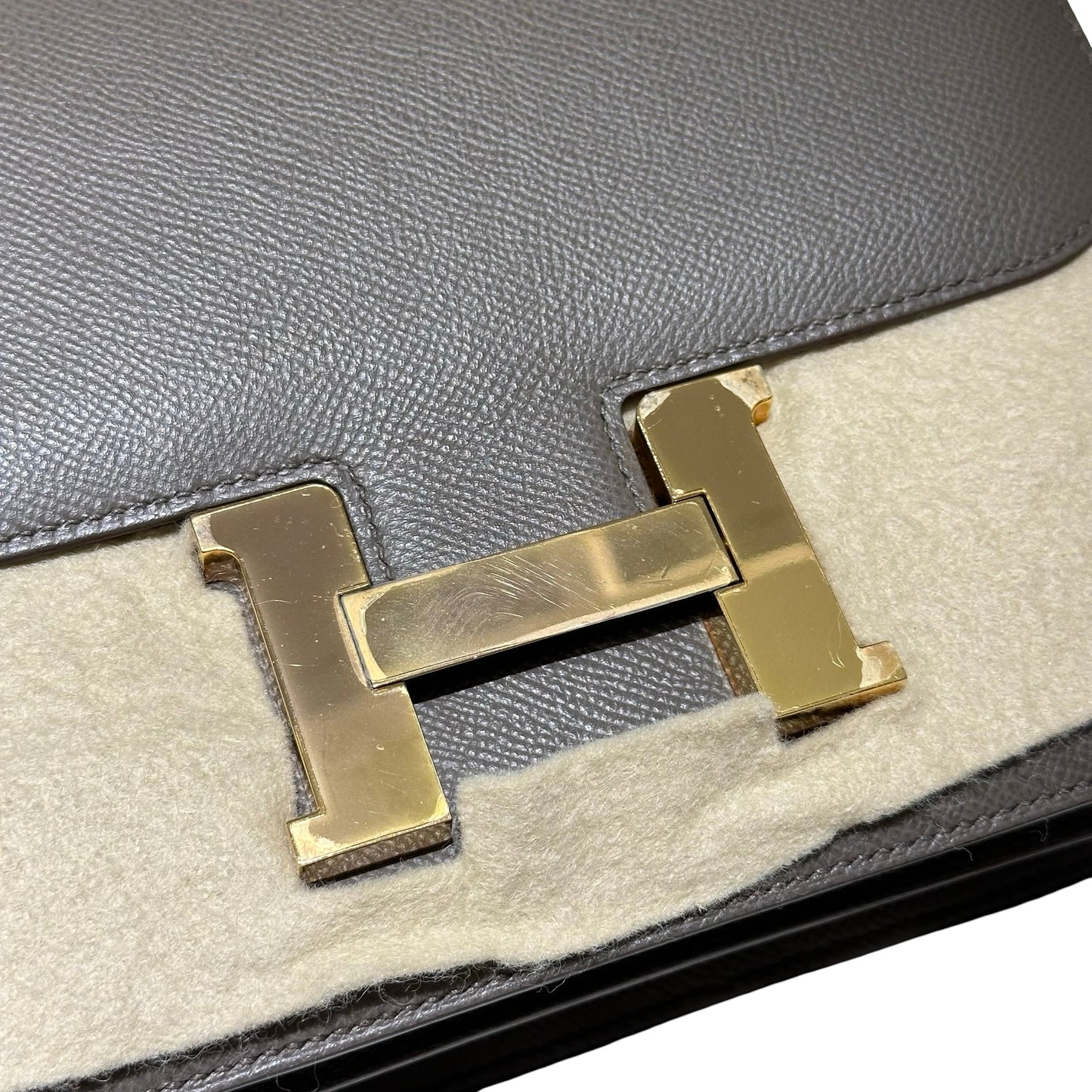Used HERMÈS Constance 24 Shoulder Bag Etoupe GHW