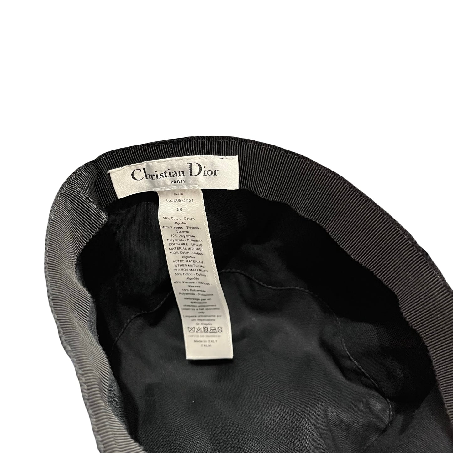 Used DIOR Oblique Oblique Hat Navy