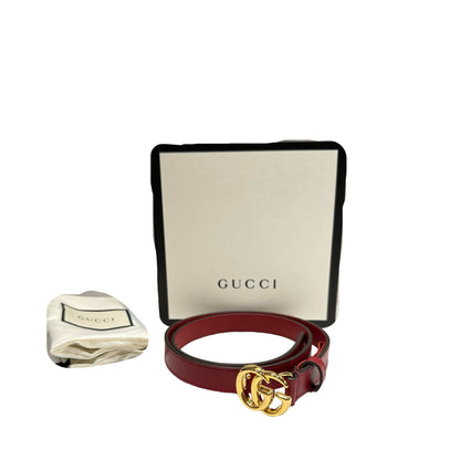 Unused GUCCI Belt Red GHW