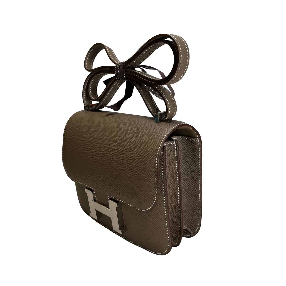 Brand New HERMES Epsom Constance Mini Crossbody Bag Etoupe
