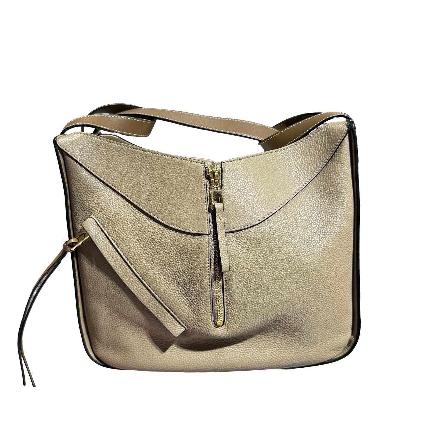 Used LOEWE Hammock Small Two Way Shoulder Bag Beige