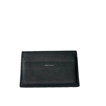 Used Pawl Smith Calfskin Leather Cardholder Card Holder Black PHW