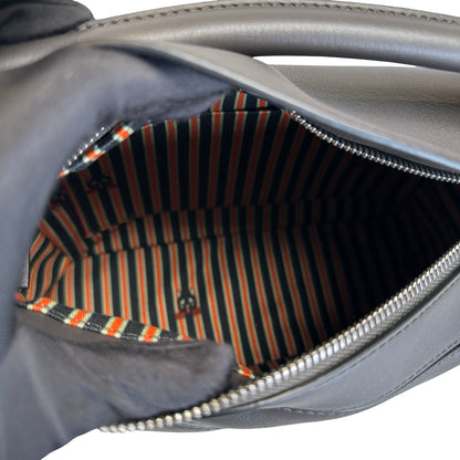 Used LOEWE Calfskin Puzzle Bag Small Shoulder Bag Black Orange Green