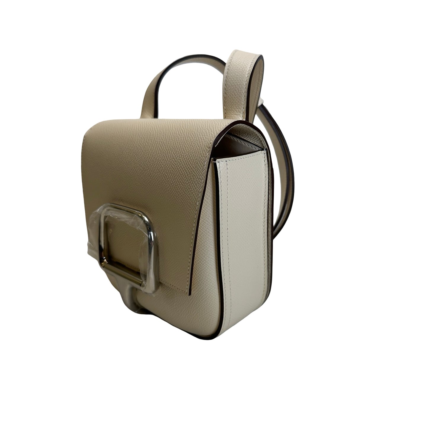 Brand New HERMÈS Epsom Calfskin Della Cavalleria Mini Crossbody Bag Nata