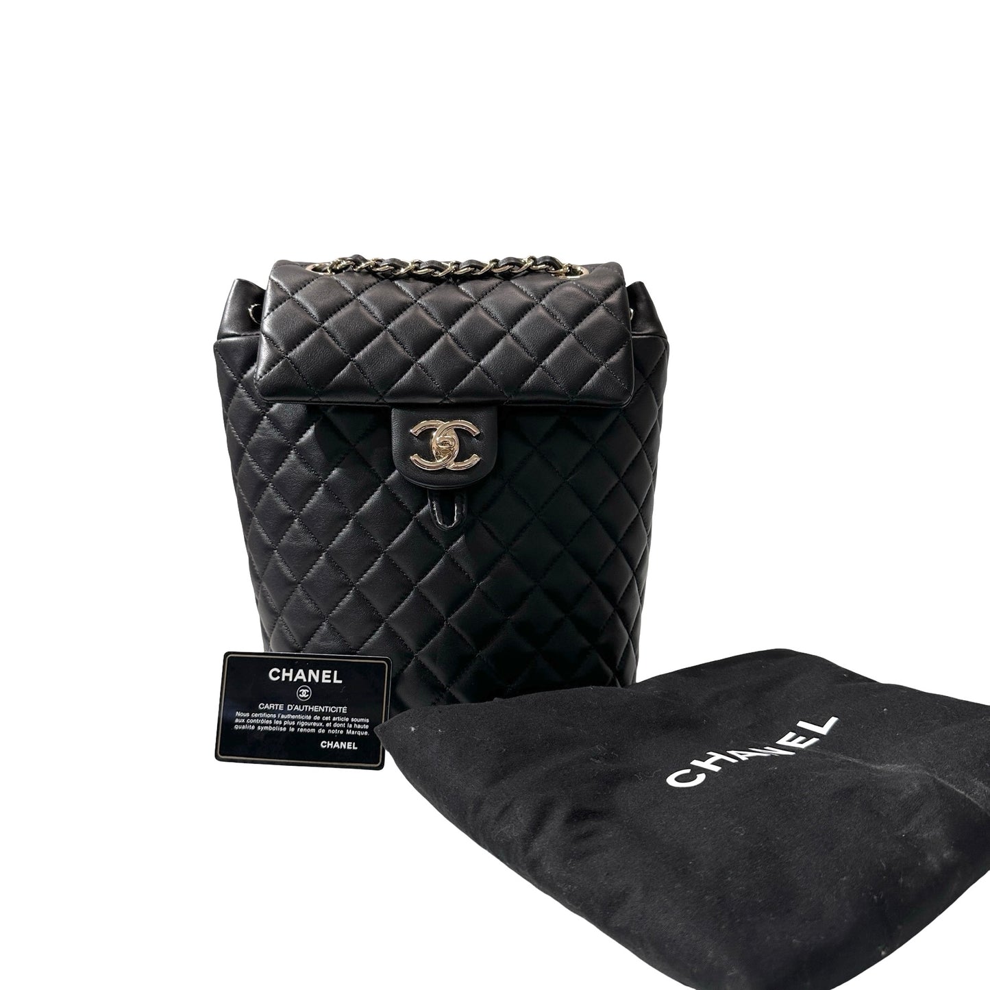 Used CHANEL Lambskin Leather Backpack