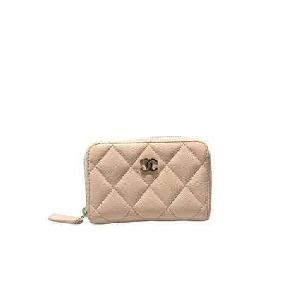 Used CHANEL Card holder Pink GHW
