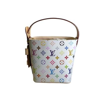 LOUIS VUITTON Monogram Multicolor All in BB Bucket Bag White Multicolor