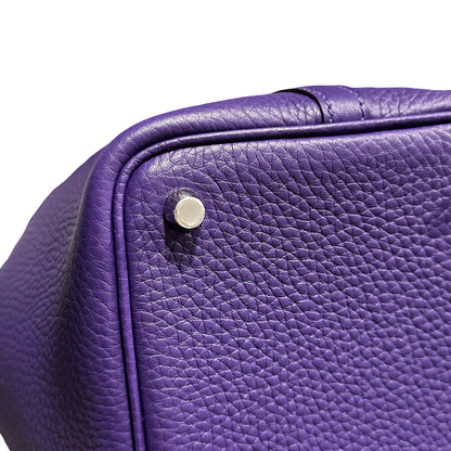New Hermès Picotin 18 Bucket Bag Purple PHW X3