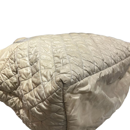 Used CHANEL Quilted Nylon Coco Cocoon Tote Bag Beige