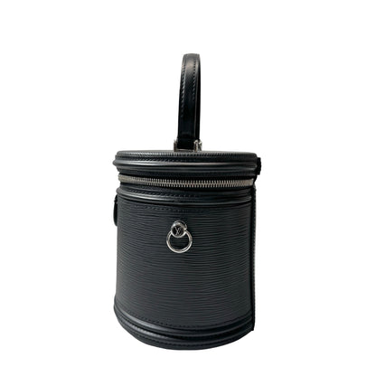 Used LOUIS VUITTON Calfskin Leather Epi Black Back Bucket Bag PHW Black